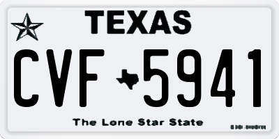 TX license plate CVF5941