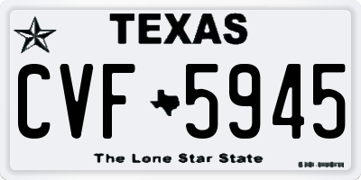 TX license plate CVF5945