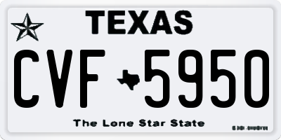 TX license plate CVF5950