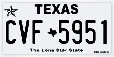 TX license plate CVF5951