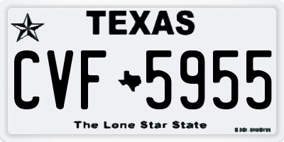 TX license plate CVF5955