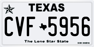 TX license plate CVF5956