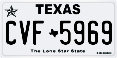 TX license plate CVF5969