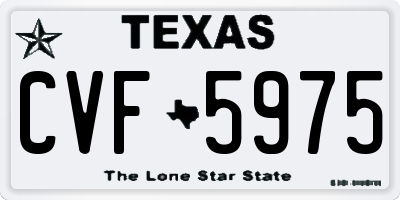 TX license plate CVF5975
