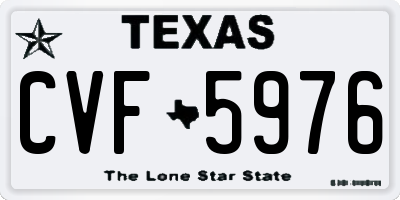 TX license plate CVF5976