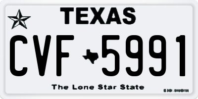 TX license plate CVF5991