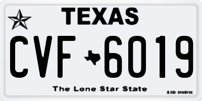 TX license plate CVF6019