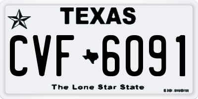 TX license plate CVF6091