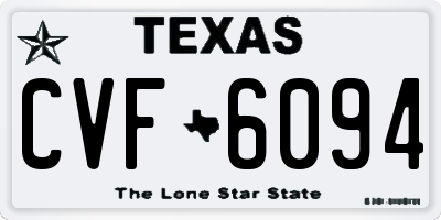 TX license plate CVF6094