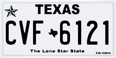 TX license plate CVF6121