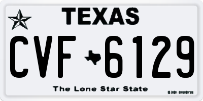 TX license plate CVF6129