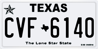 TX license plate CVF6140