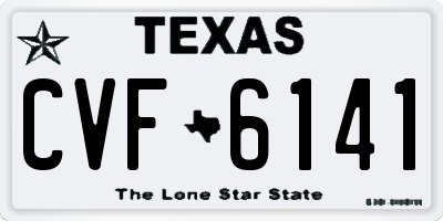 TX license plate CVF6141