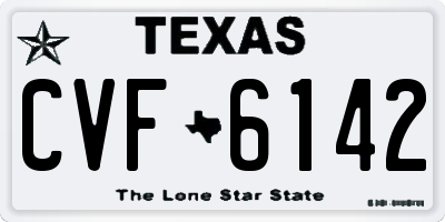 TX license plate CVF6142