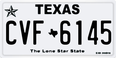 TX license plate CVF6145