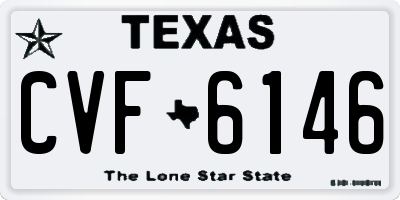 TX license plate CVF6146