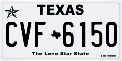 TX license plate CVF6150