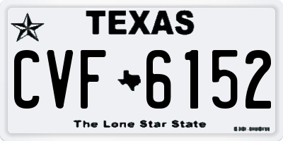 TX license plate CVF6152