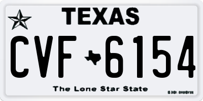 TX license plate CVF6154