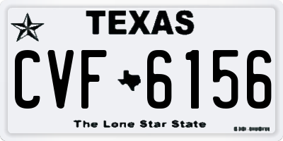 TX license plate CVF6156