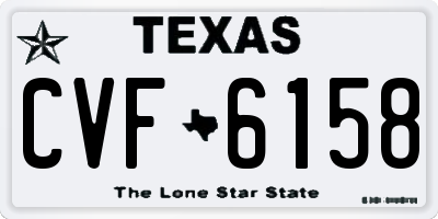 TX license plate CVF6158