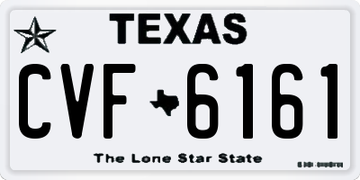 TX license plate CVF6161