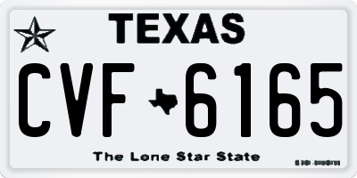 TX license plate CVF6165