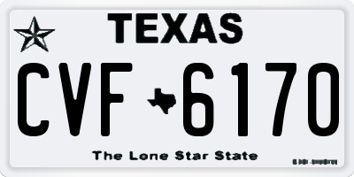 TX license plate CVF6170