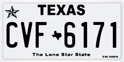 TX license plate CVF6171