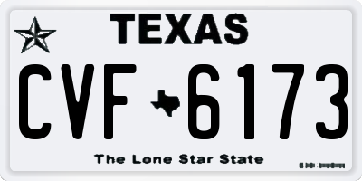 TX license plate CVF6173