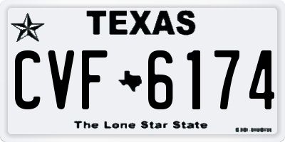 TX license plate CVF6174