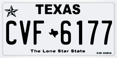 TX license plate CVF6177