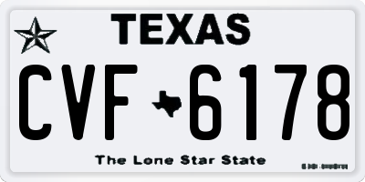 TX license plate CVF6178