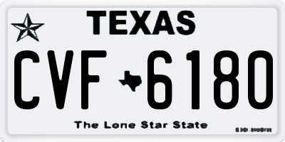 TX license plate CVF6180