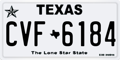 TX license plate CVF6184