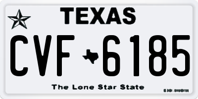 TX license plate CVF6185