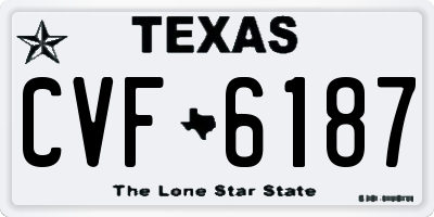 TX license plate CVF6187