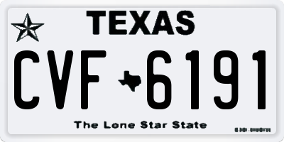 TX license plate CVF6191