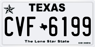 TX license plate CVF6199
