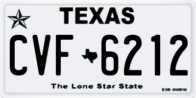 TX license plate CVF6212