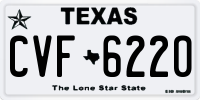 TX license plate CVF6220