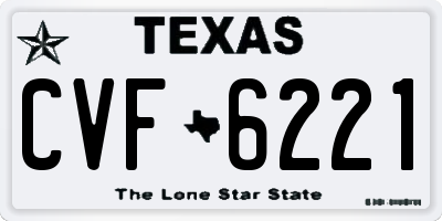 TX license plate CVF6221