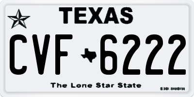 TX license plate CVF6222