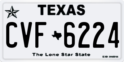 TX license plate CVF6224