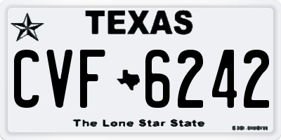TX license plate CVF6242