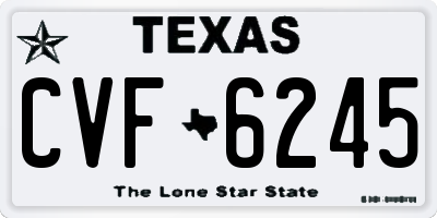TX license plate CVF6245