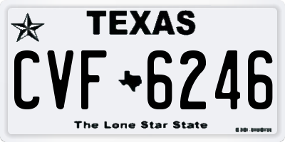 TX license plate CVF6246