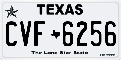 TX license plate CVF6256