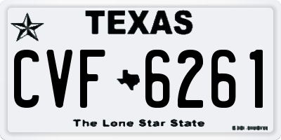 TX license plate CVF6261