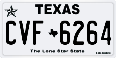 TX license plate CVF6264